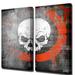 Williston Forge Born2BWild XVI 2 Piece Wrapped Canvas Graphic Art Print Set on Canvas Metal in Gray/Red | 40 H x 40 W x 1.5 D in | Wayfair