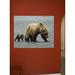 Wallhogs Mama & baby Grizzly Wall Decal Canvas/Fabric in Brown | 38 H x 48 W in | Wayfair anim50-t48