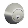 Schlage J Series Single Cylinder Deadbolt w/ Rosette Brass in Gray | 3.74 H x 3.74 W x 3.15 D in | Wayfair JD60630