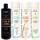 Gold Label Professional Keratin Hair Treatment Large Set Strong Enhanced Formula Specifically Designed for Coarse Curly Black, African, Dominican and Brazilian Hair types