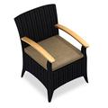 Beachcrest Home™ Laramie Teak Patio Dining Chair w/ Cushion, Wicker | 33 H x 22.75 W x 24.75 D in | Wayfair 1C3B00FDFB8642ED9176C7946CA903C4