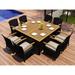 Beachcrest Home™ Laramie Square 8 - Person 61" Long Outdoor Dining Set w/ Cushions Teak, Wicker in White | 61 W x 61 D in | Wayfair