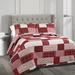 Greenville Quilt Red 3Pc Set King - Lush Decor 16T003150