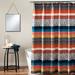 Boho Stripe Shower Curtain Turquoise/ Tangerine 72x72 - Lush Decor C33869P15-000