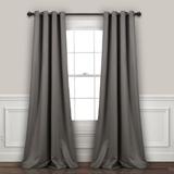 Lush Décor Insulated Grommet Blackout Curtain Panels Dark Gray Pair Set 52x84 - Lush Decor 16T002466