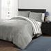 Plush Stripe Comforter Gray 3Pc Set Full/Queen - Lush Decor 16T003044