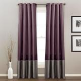 Prima Gray/Purple Window Curtain Set 54x84 - Lush Decor C00977Q12