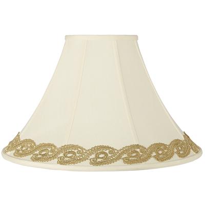 Bell Shade with Gold Vine Lace Trim 7x20x13.75 (Sp...