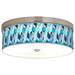 Blue Tiffany-Style Giclee Energy Efficient Ceiling Light