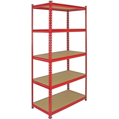 Monster Racking - Z-Rax Extra Strong Steel Shelves, Red, 90cm w, 45cm d - Red