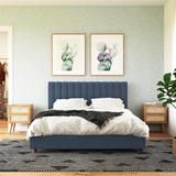Novogratz Brittany Tufted Upholstered Platform Bed Metal in Blue | 41.5 H x 65 W x 85.5 D in | Wayfair 4191639N