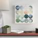 Wrought Studio™ 'Pastel Hoops I' Watercolor Painting Print on Wrapped Canvas in Blue/Brown/Green | 18 H x 2 D in | Wayfair