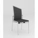 Orren Ellis Nala Dining Chair Faux Leather/Upholstered/Metal in Black/Gray | 41.54 H x 19.89 W x 21.26 D in | Wayfair