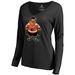 Women's Fanatics Branded Black Philadelphia Flyers Gritty Long Sleeve V-Neck T-Shirt