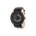 Heritor Automatic Daniels Semi-Skeleton Leather-Band Watch Rose Gold/Black HERHR7406