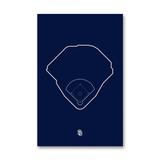 San Diego Padres Petco Park 11" x 17" Ballpark Outline Art Poster