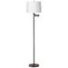 White Bronze Swing Arm Floor Lamp