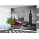 Black And White London With Red Bus Wallpaper Wall Mural Photo London - 2XL