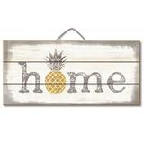 Bayou Breeze Home Pineapple Wall Décor in Brown/Gray/White | 6 H x 12 W in | Wayfair 71C0173E22BF4AD6BBBD708A6343E11D