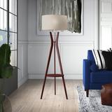 Wildon Home® Bergson 60" Tripod Floor Lamp Solid Wood in Brown | 59.5 H x 20 W x 20 D in | Wayfair BF5BB686118A40DA8CF1C5885179D829