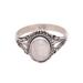 Handmade Rainbow Moonstone Single-Stone Ring from Bali 'Princess Gem'