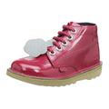 Kickers Boy's Girl's Kick Hi Boots, Pink (Dk Pink Drk Pnk), 12 UK Child