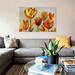 East Urban Home 'Contemporary Poppies Yellow' Print on Canvas, Cotton in Green/Orange/Red | 8 H x 12 W in | Wayfair