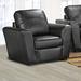 Club Chair - Red Barrel Studio® Lidiya 41" Wide Top Grain Leather Club Chair Faux Leather/Leather Match/ in Black | 36 H x 41 W x 37 D in | Wayfair