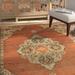 Gray/Orange 63 x 0.31 in Area Rug - Charlton Home® Larmon Oriental Orange/Grey Area Rug Nylon/Polypropylene | 63 W x 0.31 D in | Wayfair