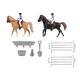 Kids Globe Van Manen Farming 640072 Horse and 2 Rider Set for Girls with Accessories, Multi-Colour