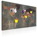 murando World map with pinboard 120x80 cm 1 Piece Print on Non Woven Canvas Beaverboard Canvas Practical pinboard to Pinching Your Notes World map k-A-0057-v-b