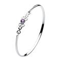 Heritage Sterling Silver and Amethyst Celtic Trilogen Bangle