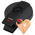 Cloer 1620 Waffeleisen für klassische Herzwaffeln, 930 W, Waffelgröße 15,5 cm, stufenlos wählbarer Bräunungsgrad, schwarz