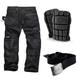 Scruffs Ripstop Trade Work Trousers with Multiple & Knee Pad Pockets Black (Various Sizes) Hardwearing Kneepads Black Adjustable Belt (38" Waist / 32" Leg)