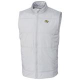 Men's Cutter & Buck Silver Georgia Tech Yellow Jackets Stealth Full-Zip Vest