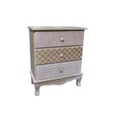 Bungalow Rose Wooden 3 Drawer Accent Chest Wood in Brown/Gray | 23.62 H x 19.7 W x 9.85 D in | Wayfair EC362426A6D74BB99DFF9CB446BAD1BE