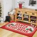 Red 30 x 0.41 in Area Rug - The Holiday Aisle® Triplett Santa Stop Here Area Rug Polyester | 30 W x 0.41 D in | Wayfair