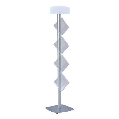 update displays Prospektregal »Variaton 70« 8x Din A4 mit Topschild silber, 45x192x3.3 cm Image