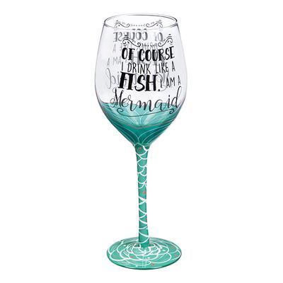 Cypress Home Wine Glasses - 'I Am a Mermaid' Wineg...