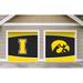 Iowa Hawkeyes 7' x 8' 2-Piece Logo Split Garage Door Decor
