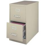 Pemberly Row Commerical Grade 25 Deep 2 Drawer Letter Vertical File Cabinet in Putty