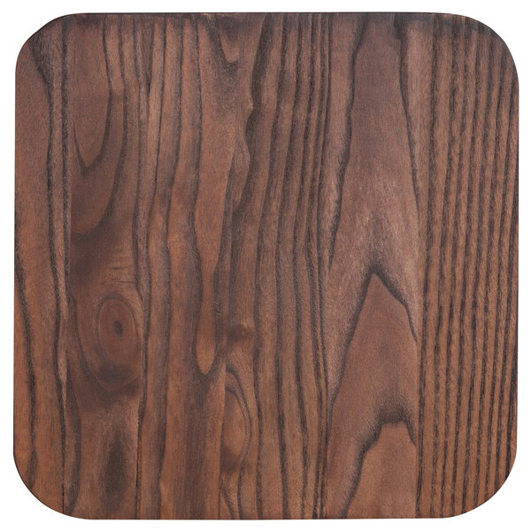 Flash Furniture CH-31320M1D-GG Rustic Walnut Wood Stool Seat
