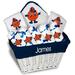 White Chad & Jake Syracuse Orange NCAA Personalized Large Gift Basket