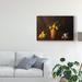 East Urban Home 'Still Life w/ Lemons, Oranges & a Rose' Photographic Print on Wrapped Canvas in Brown/Green/Orange | 16 H x 24 W x 2 D in | Wayfair