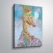 East Urban Home Africa Giraffe - Graphic Art Print on Canvas in Pink | 18 H x 14 W x 2 D in | Wayfair A0E9153897FB48B49FFBADA361D2AD6C