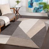 Gray 108 x 0.12 in Area Rug - Corrigan Studio® Jahiem Abstract Handmade Tufted Wool Charcoal Area Rug Wool | 108 W x 0.12 D in | Wayfair