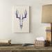 Millwood Pines Deer Head Portrait - Sketch Animals Print Canvas/Metal in Blue | 40 H x 30 W x 1.5 D in | Wayfair 69E9461EA3414878BBA717D8FB982834