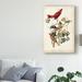 East Urban Home 'Summer Red Bird' Oil Painting Print on Wrapped Canvas Metal in Green/Red/Yellow | 32 H x 22 W x 2 D in | Wayfair