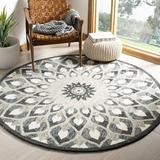 Gray/White 72 x 0.5 in Indoor Area Rug - World Menagerie Swind Oriental Hand-Tufted Wool Charcoal/Ivory Area Rug Wool | 72 W x 0.5 D in | Wayfair