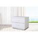 Orren Ellis Kyng 2 - Drawer Nightstand Wood/Upholstered in White | 16 H x 24 W x 19 D in | Wayfair 2145BCFC0AD34185A2E633F9A9B84B11